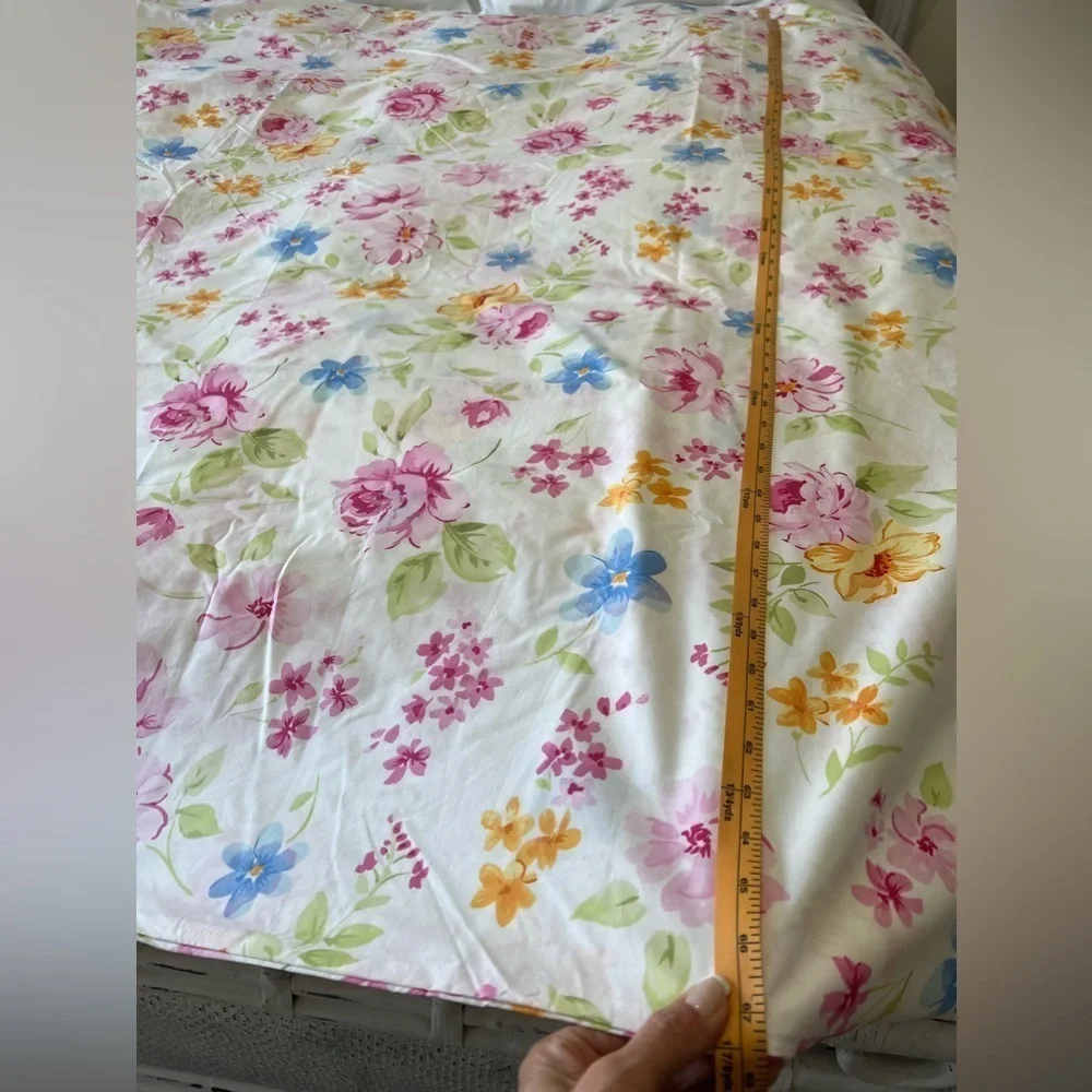 Pottery Barn Kids | Floral Twin Duvet Cover | Button Close | Pink Cabbage Roses